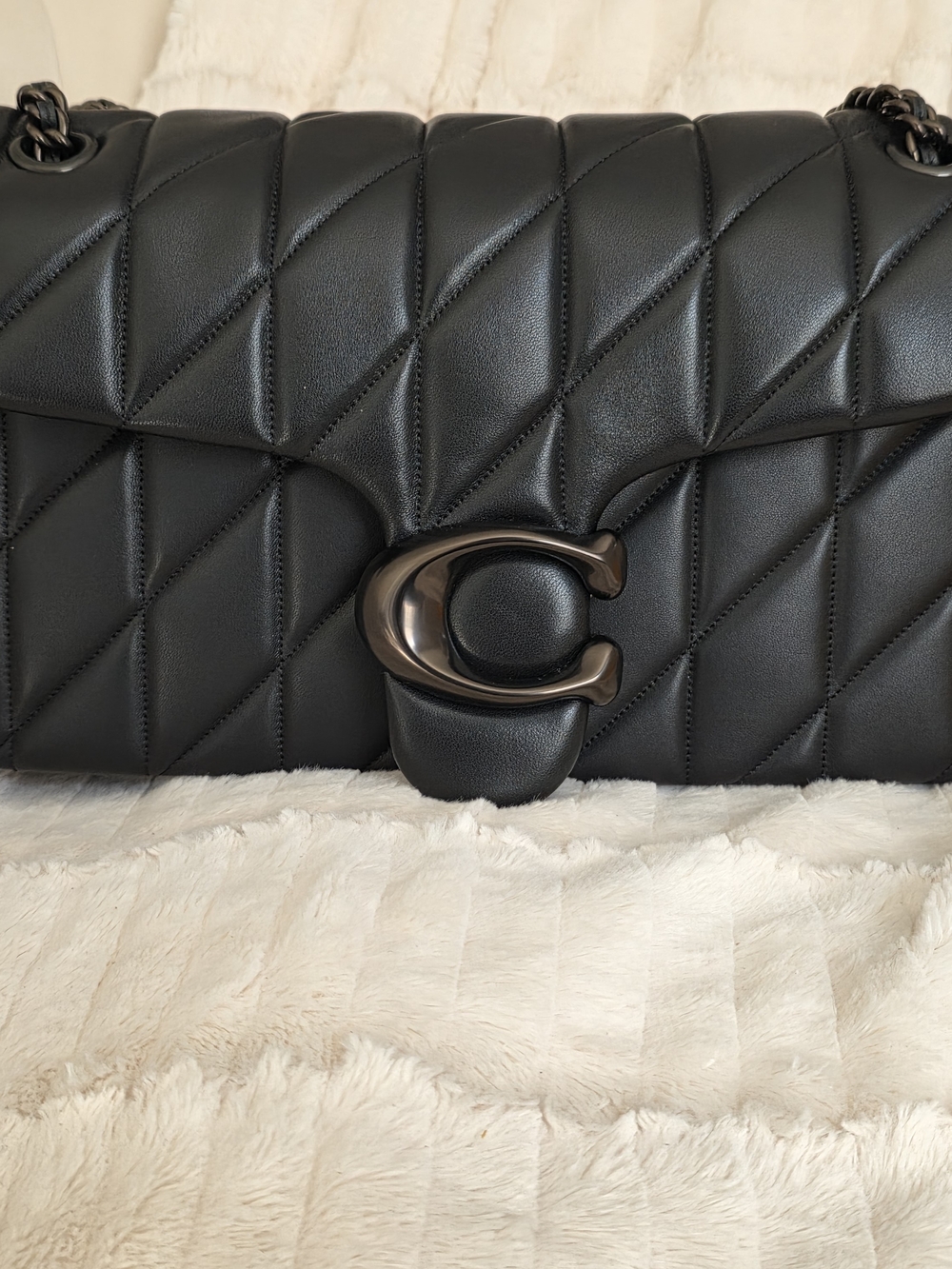 Coach Quilted Tabby Shoulder Bag in Black